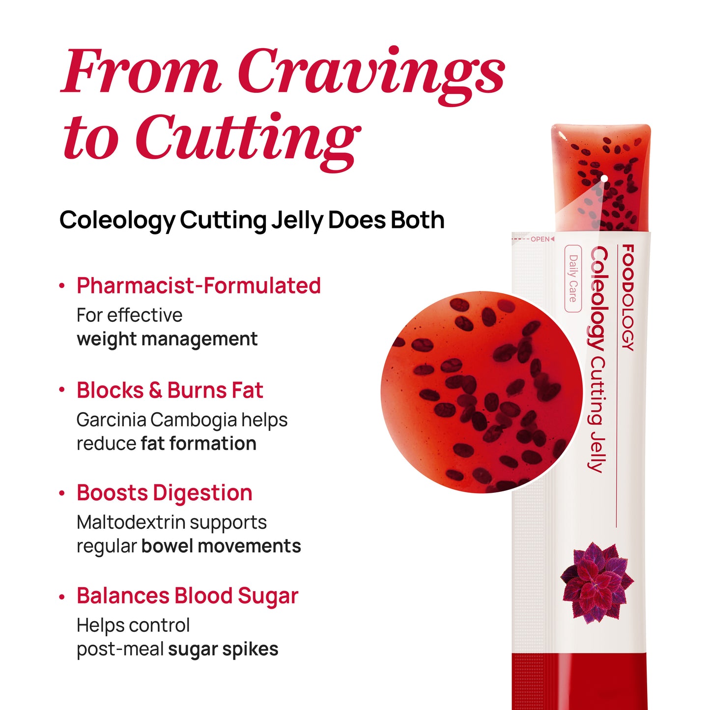 Coleology Cutting Jelly by FOODOLOGY – Garcinia Cambogia pomegranate jelly for weight management