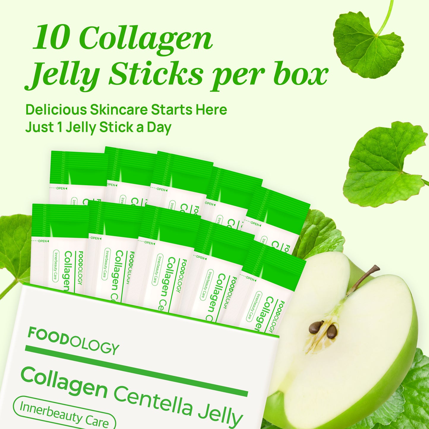 FOODOLOGY Collagen Centella Jelly – convenient on-the-go skin care jelly.
