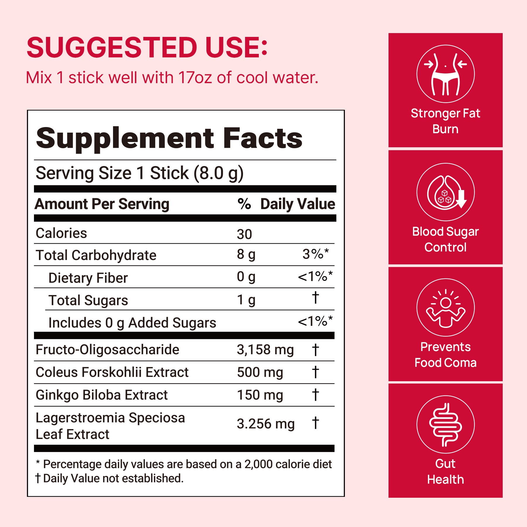Red pomegranate Drink Mix PRO powder stick promoting fat metabolism and sugar balance. Free shipping over $80. 