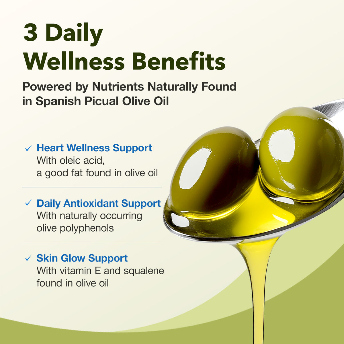 (Amazon)  Spanish Cold Pressed Extra Virgin Olive Oil, 60 Vegan Softgels