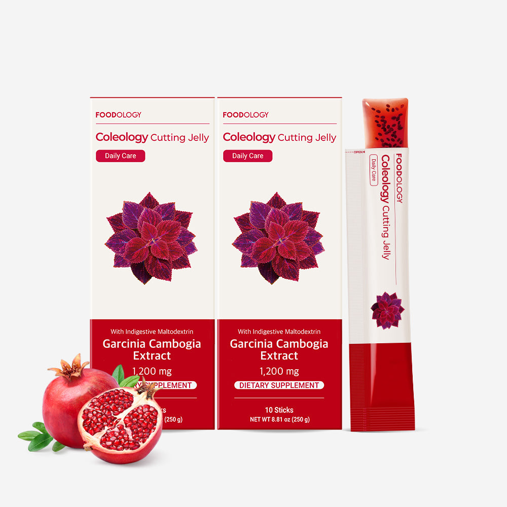 Foodology Coleology Cutting Jelly combo pack – 2 boxes and stick pack with Garcinia Cambogia 1200mg, pomegranate flavor