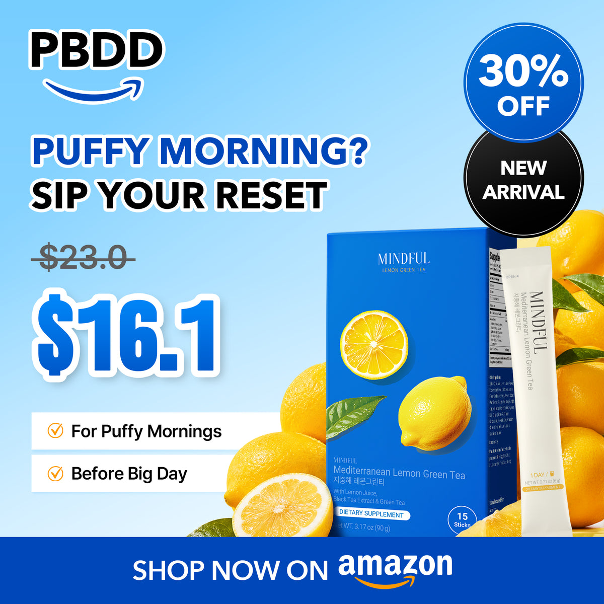 (Amazon) Mindful Lemon Green Tea